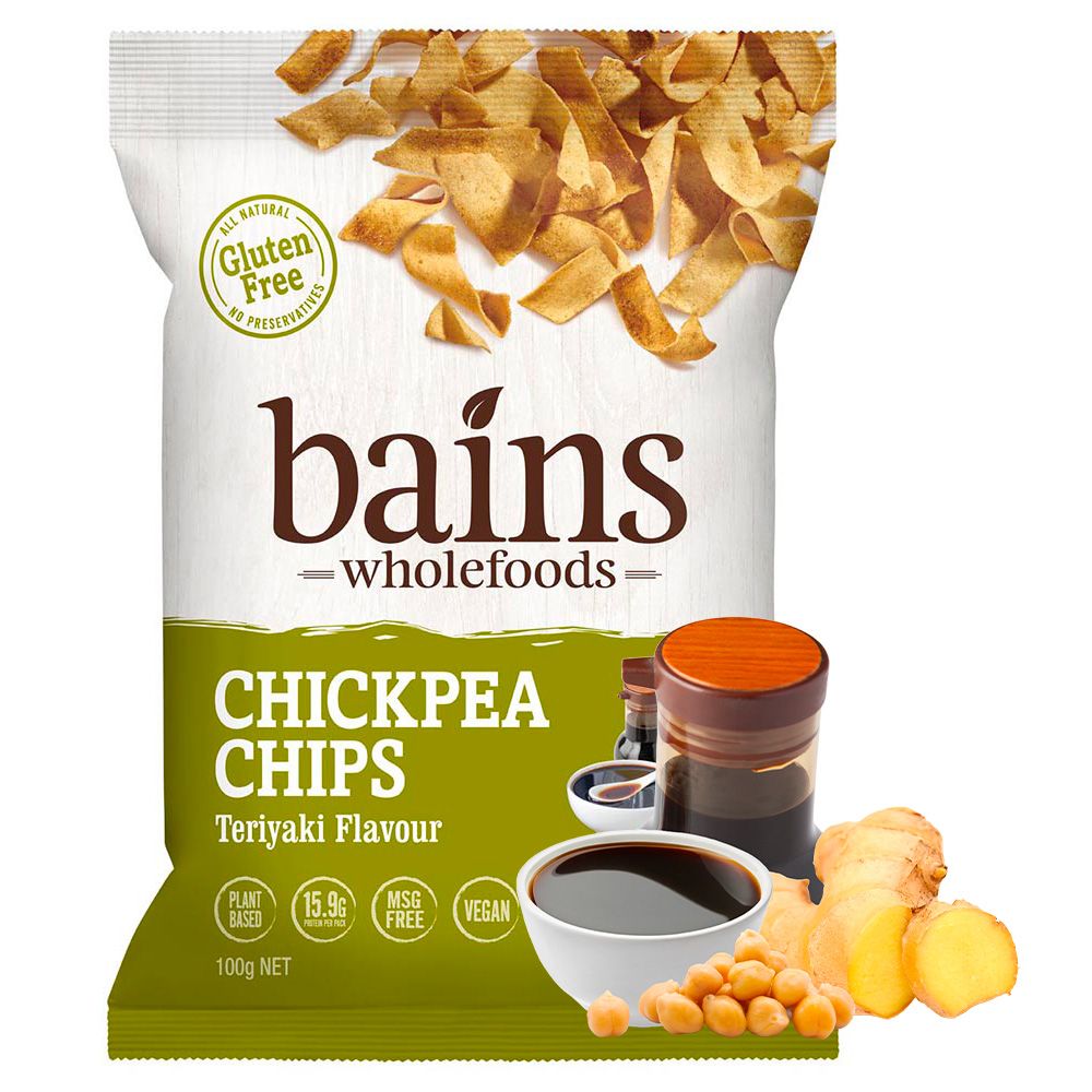  Bains Wholefoods 鷹嘴豆零食脆片100g (日式照燒)