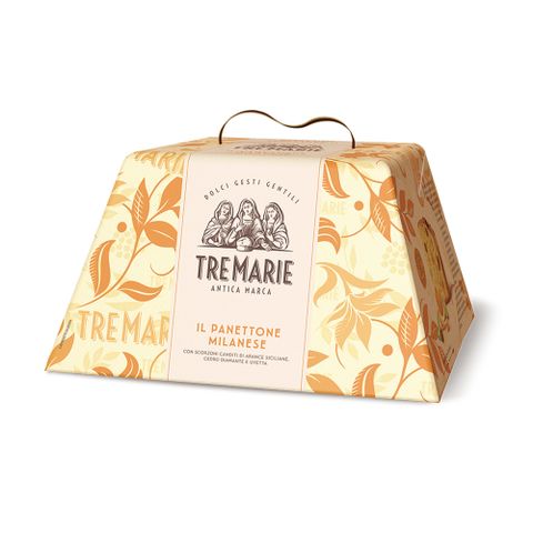 義大利Tre Marie 聖誕水果麵包 Panettone 盒裝款 750g (加送龍年限量紅包)