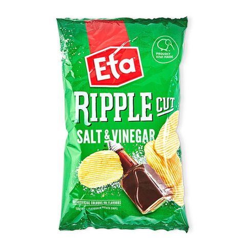 【買一送一價↘】Eta紐西蘭波浪切片鹽醋風味洋芋片150gX2包