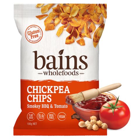 Bains Wholefoods Bains Wholefoods 鷹嘴豆零食脆片100g (番茄煙燻BBQ)