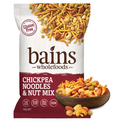 Bains Wholefoods Bains Wholefoods 鷹嘴豆零食點心麵 (綜合堅果)100g