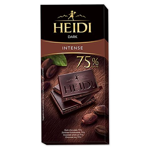 品味入門%數款瑞士赫蒂75%黑巧克力 80g，3件組