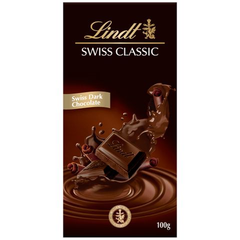 《瑞士蓮 Lindt》經典黑巧克力 (100g)