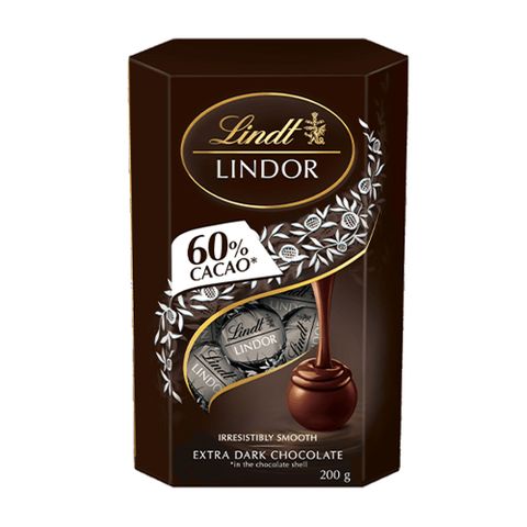《瑞士蓮 Lindt》Lindor夾餡60%黑巧克力 (200g)