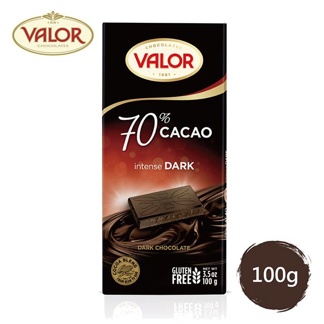  Valor 70%純黑巧克力片 100g