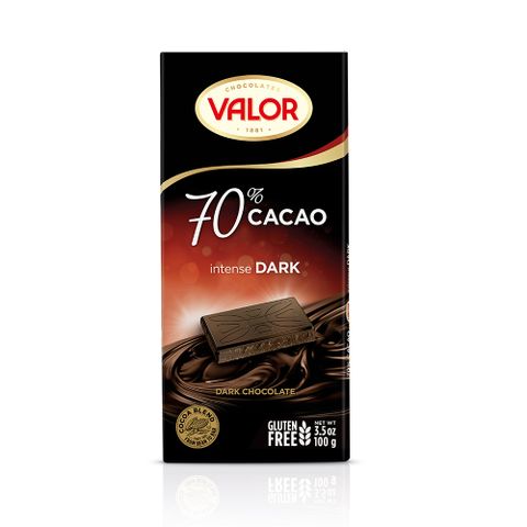 Valor 70%純黑巧克力片 100g