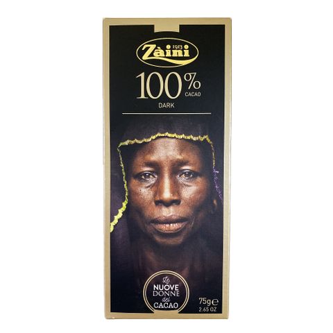 頂級100%黑巧克力《Zaini》義大利采霓100%極黑巧克力75g