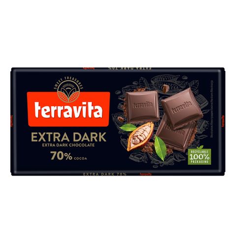 ♥連孩子都愛♥【Terravita】70%黑巧克力90g