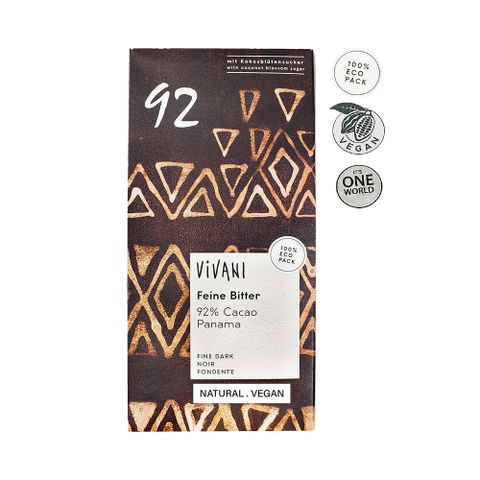 Vivani 德國92%極黑巧克力片(80g)