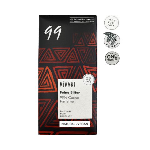 Vivani 德國99%極黑巧克力片(80g)