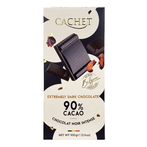 ★高%數醇黑巧克力★Cachet凱薩90%巧克力100G