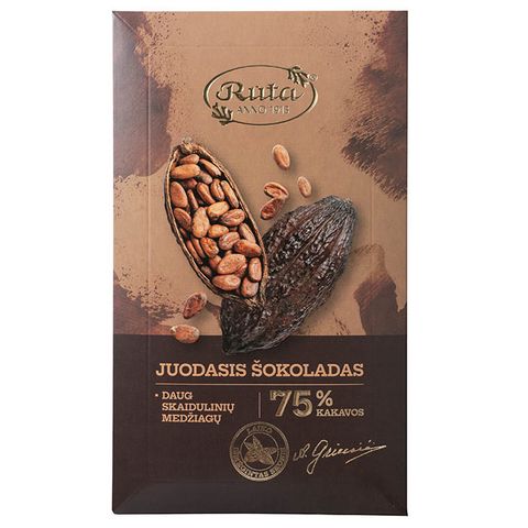 【立陶宛國寶級巧克力】露特 75%經典黑巧克力