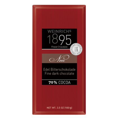 高品質原裝進口德國1895瑞奇-極致純黑70%黑巧克力100g