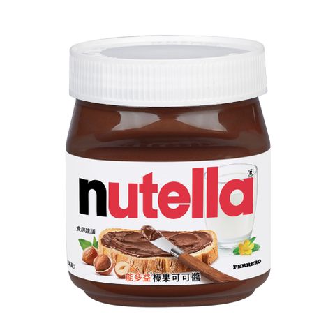 Nutella 能多益 榛果可可醬350g/罐_抹醬/巧克力醬/麵包伴侶/榛果可可醬