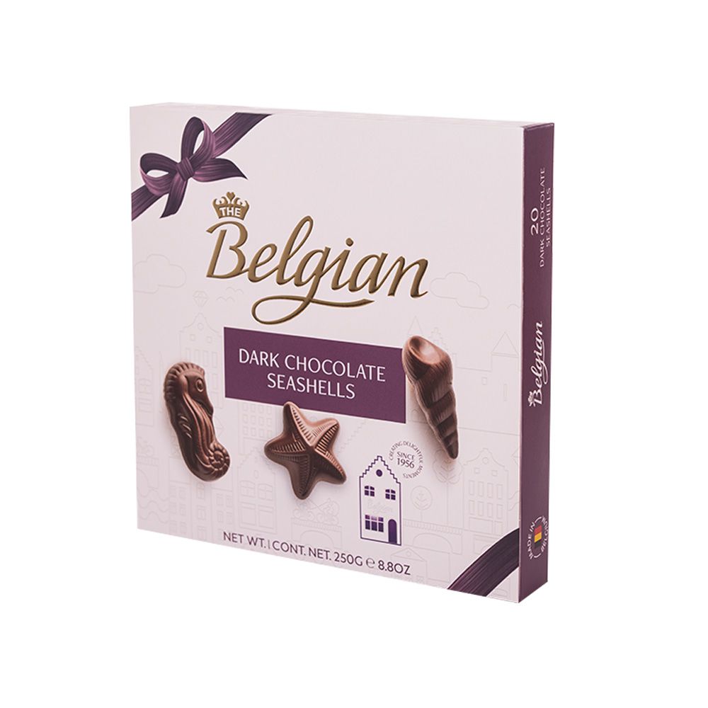  比利時The Belgian 經典貝殼黑巧克力禮盒250g