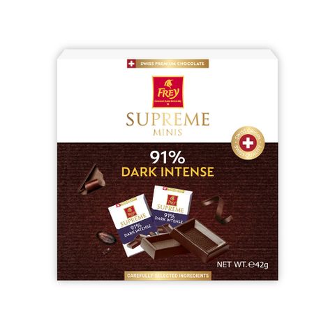 百年瑞士巧克力品牌FREY瑞士 91%尊享極致黑巧克力42g