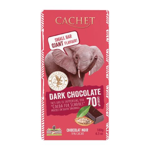Cachet凱薩70%醇黑巧克力180G