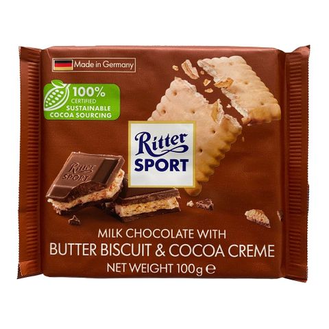 Ritter Sport 力特律動可可製品(奶油餅乾夾心)100g