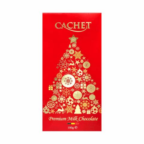Cachet 凱薩牛奶巧克力(聖誕紅)100g