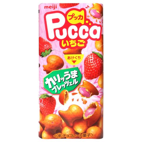 【 限 時 優 惠 】明治製果 PUCCA草莓風味餅乾 (39g)