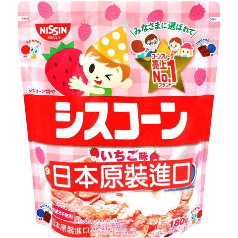 Nissin 日清 BIG早餐玉米片-草莓風味 (180g)