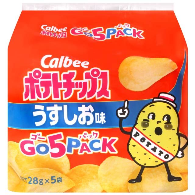 Calbee  卡樂先生鹽味洋芋片5入 (140g)