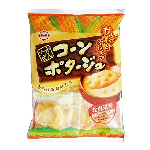 金黃香脆濃郁日本本田 北海道玉米濃湯風味餅72g