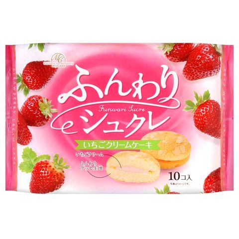 柿原製菓 鬆軟草莓奶油風味夾心蛋糕(140g)