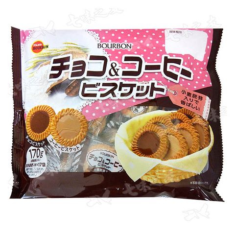 北日本 巧克力風味&amp;咖啡風味餅乾家庭包 163.2g(含包裝克數170g)