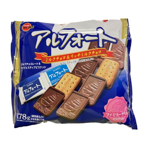 《北日本》 帆船造型餅乾家庭包 [牛奶＆濃牛奶巧克力風味] 171.7G