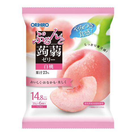 ★超夯果凍日本Orihiro 蒟蒻果凍-白桃味(120g)