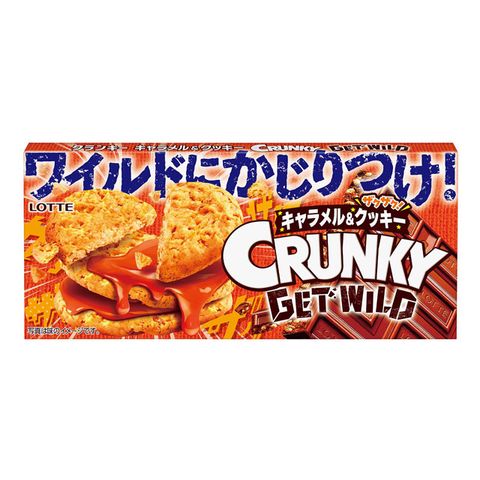 LOTTE Crunky 脆心可可製品-狂野系焦糖餅乾風味50g/盒