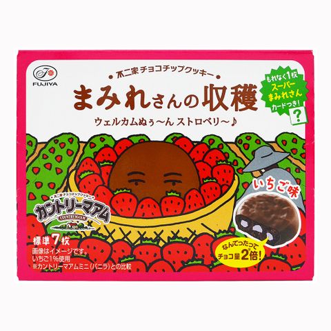 不二家 濃厚可可君鄉村餅-草莓(67.9g)