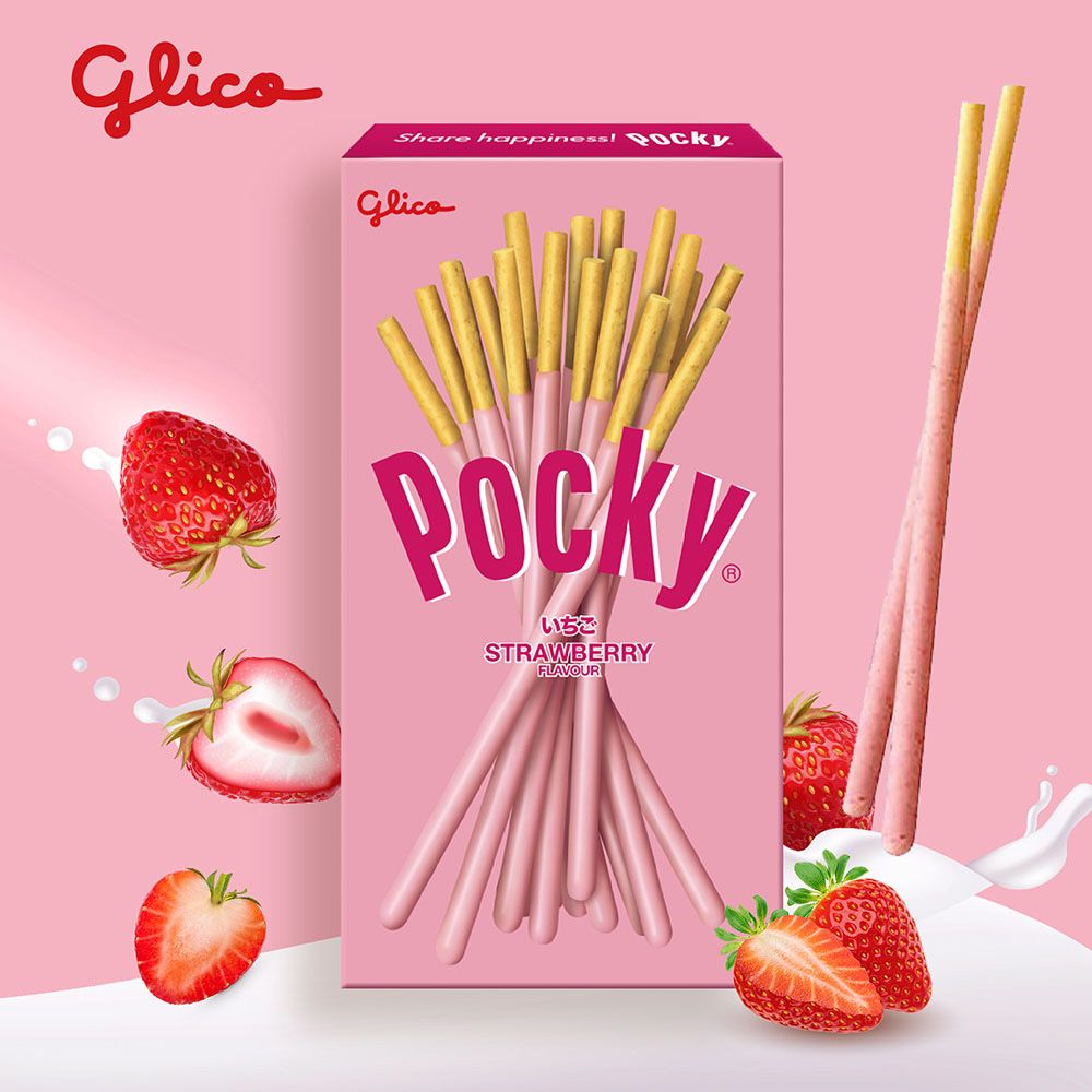 Glico 固力果 Pocky百奇 巧克力棒 單盒入(巧克力/草莓/抹茶/牛奶餅乾)