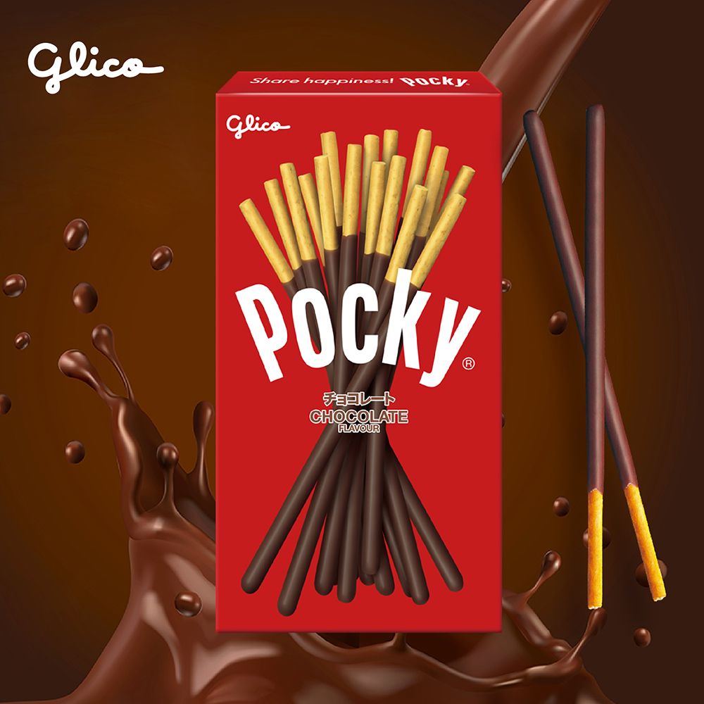 Glico 固力果 Pocky百奇 巧克力棒 單盒入(巧克力/草莓/抹茶/牛奶餅乾)