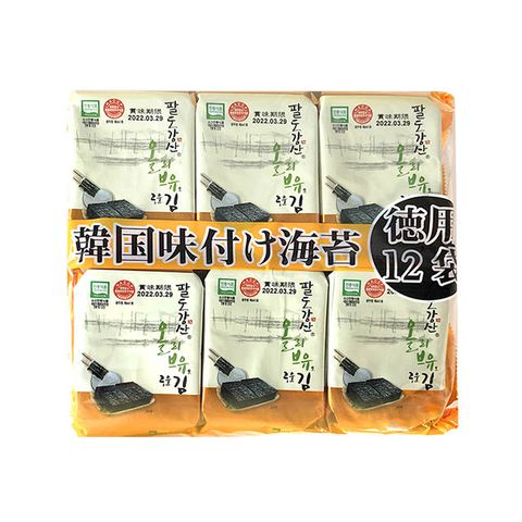 orionjako 韓國麻油風味海苔12入(42g)
