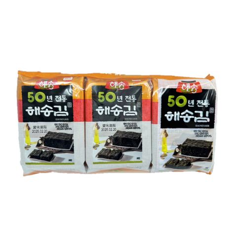 【海松】韓式海苔-麻油風味21g(3.5gx6包)