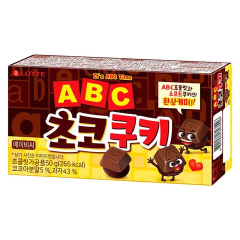 韓國樂天 字母巧克力風味餅乾(50g)