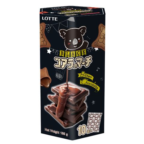 樂天小熊餅家庭號-濃黑巧克力風味195g