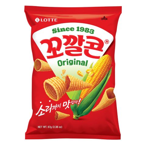 LOTTE 樂天 韓國 玉米脆角-原味(67g)