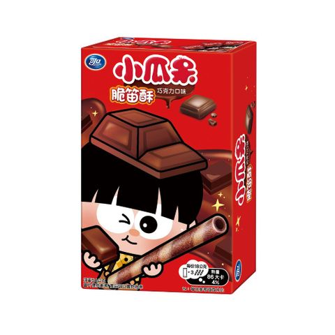 可口奶滋 小瓜呆脆笛酥 3入/盒 54g(巧克力/草莓)