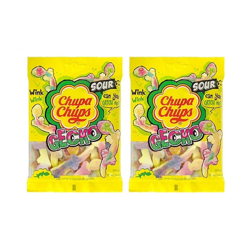 Chupa Chups 加倍佳 壁虎造型-酸甜軟糖90gx2