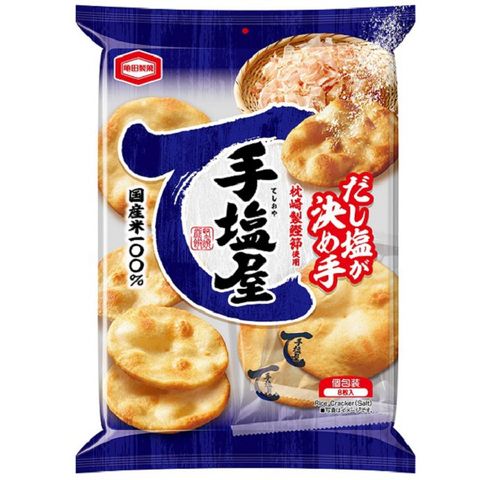 最高級♥傳統米果龜田手鹽屋鹽味米果8枚(107.2g)