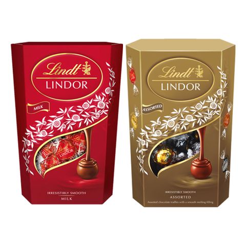 Lindt 瑞士蓮 兩入組｜Lindor夾餡牛奶巧克力 337g