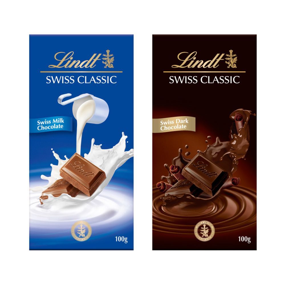 Lindt 瑞士蓮 經典巧克力 100g(牛奶/黑巧)