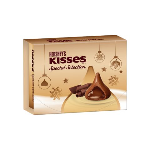 《好時 Hersheys》Kisses可可慕斯口味夾餡牛奶巧克力盒裝(162g)