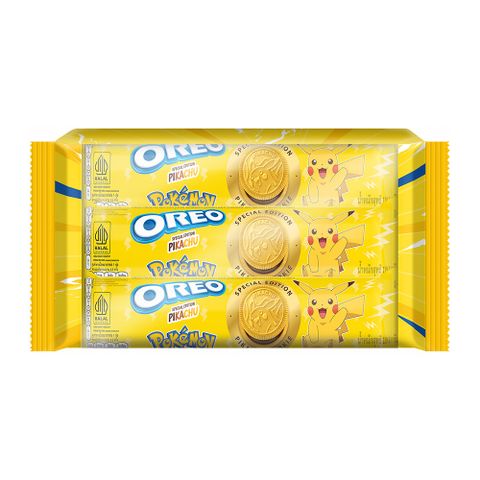 【OREO】奧利奧皮卡丘版-巧克力和香蕉口味夾心餅乾量販包 358.8g