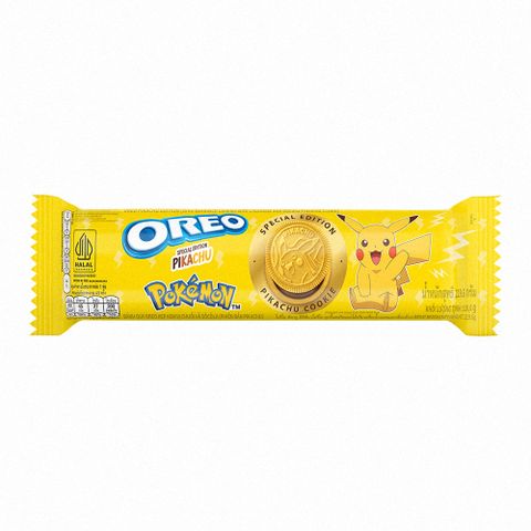 【OREO】奧利奧寶可夢版-巧克力和香蕉口味夾心餅乾一條裝 119.6g