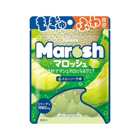 《甘樂 Kanro》日本甘樂Marosh軟糖-哈密瓜汽水口味(46g)