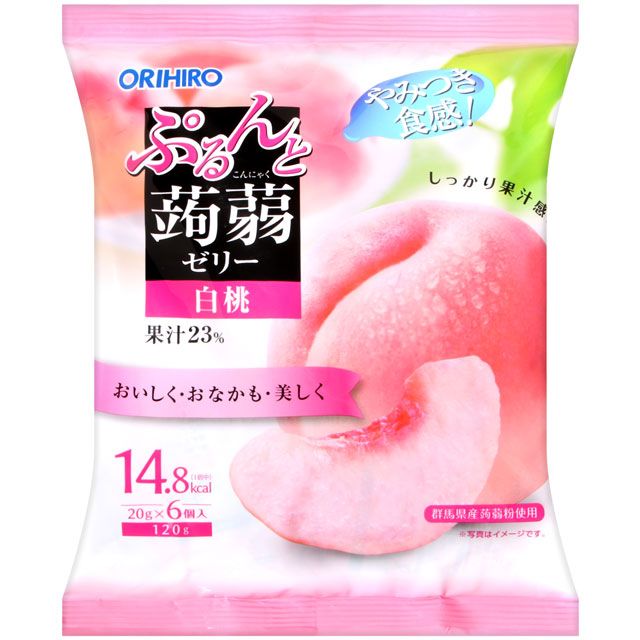 ORIHIRO  白桃風味蒟蒻果凍 (120g)